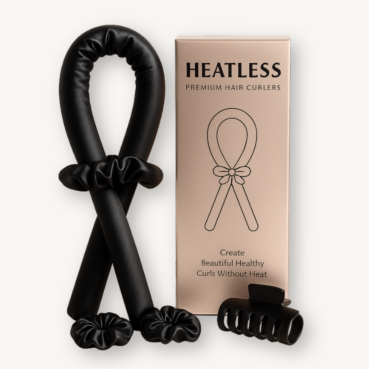 Overnight Heatless Curlers – Includes Curling Rod, Scrunchies & Clip | By Heatless Curls