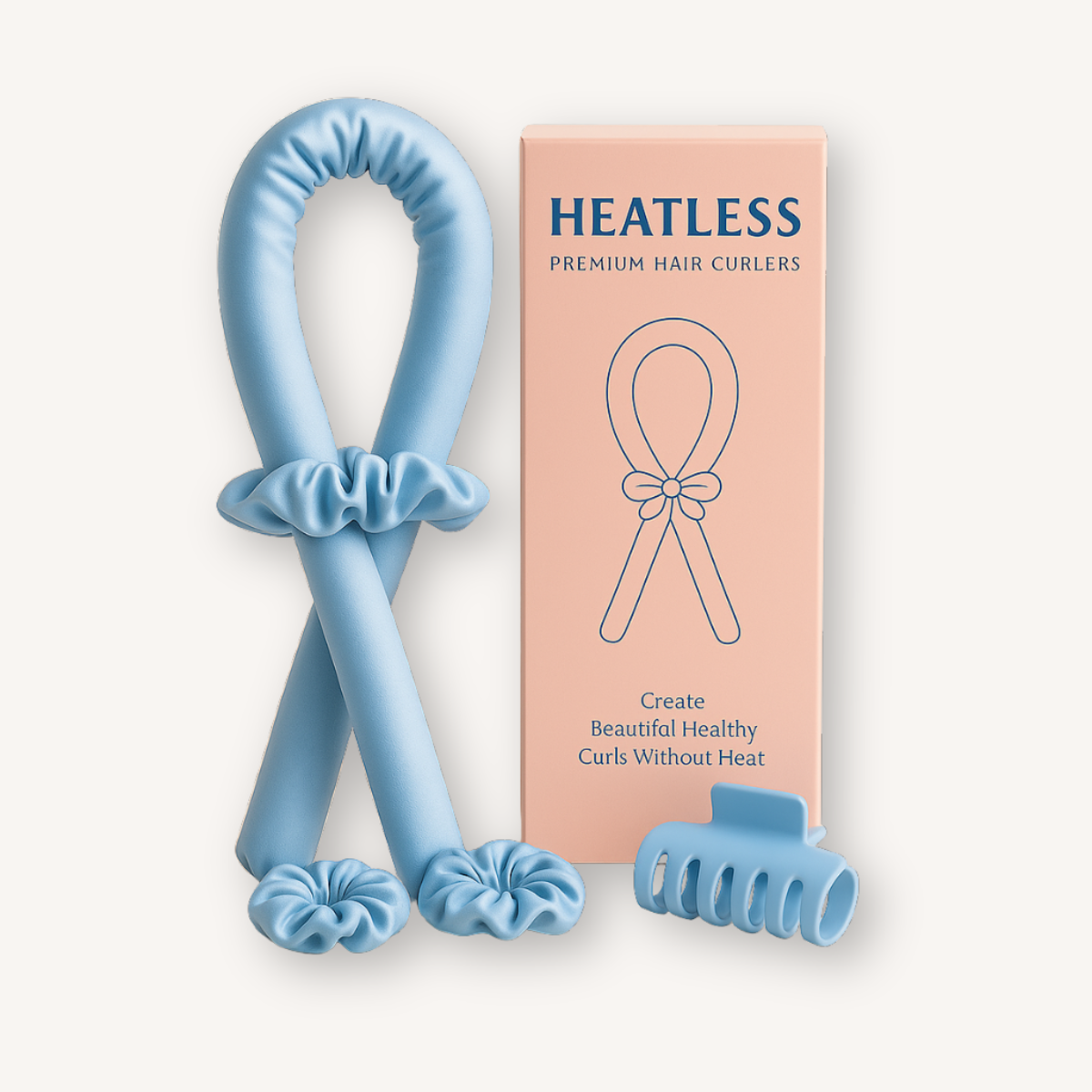 Overnight Heatless Curlers – Includes Curling Rod, Scrunchies & Clip | By Heatless Curls