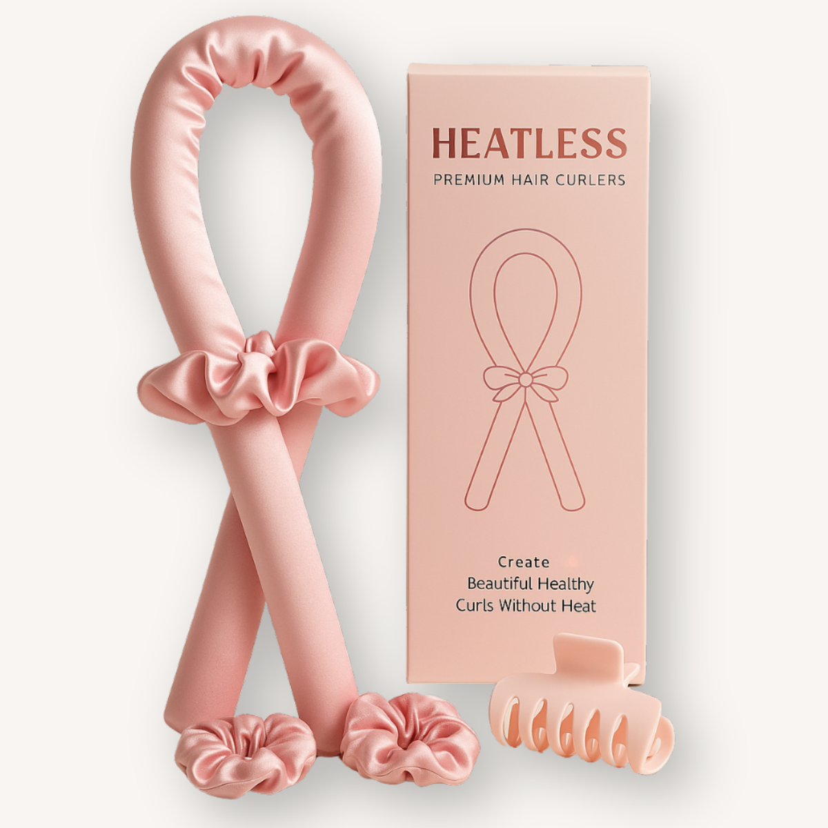 pink satin heatless curler