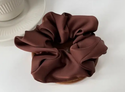 High-Grade Satin-Silk Solid Color Hair Scrunchies