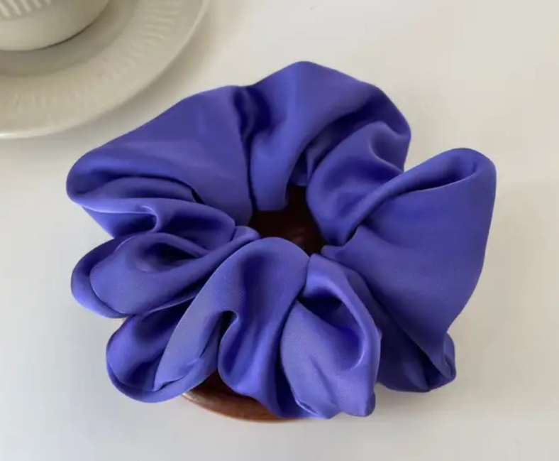 High-Grade Satin-Silk Solid Color Hair Scrunchies