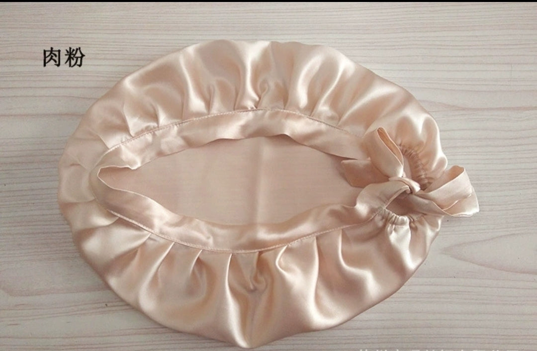 100% Mulberry Silk Hair Bonnet - Frizz Control & Hair Protection