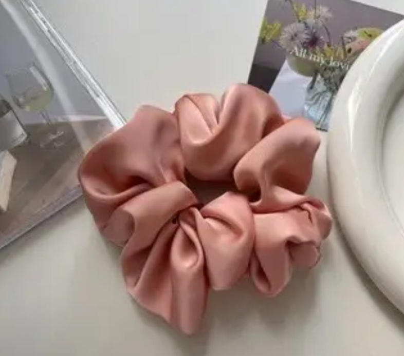 High-Grade Satin-Silk Solid Color Hair Scrunchies