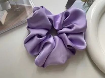 High-Grade Satin-Silk Solid Color Hair Scrunchies