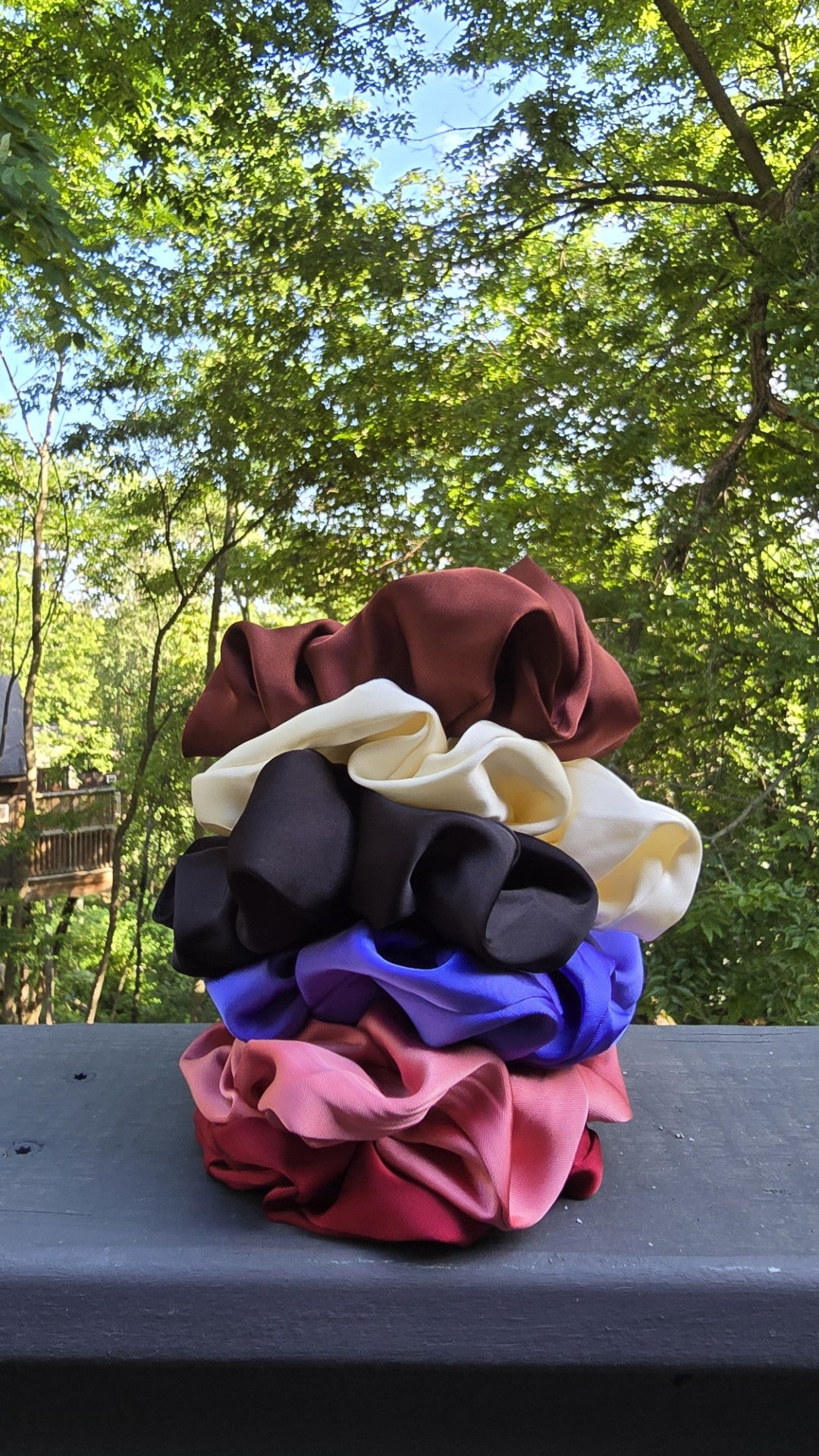 High-Grade Satin-Silk Solid Color Hair Scrunchies