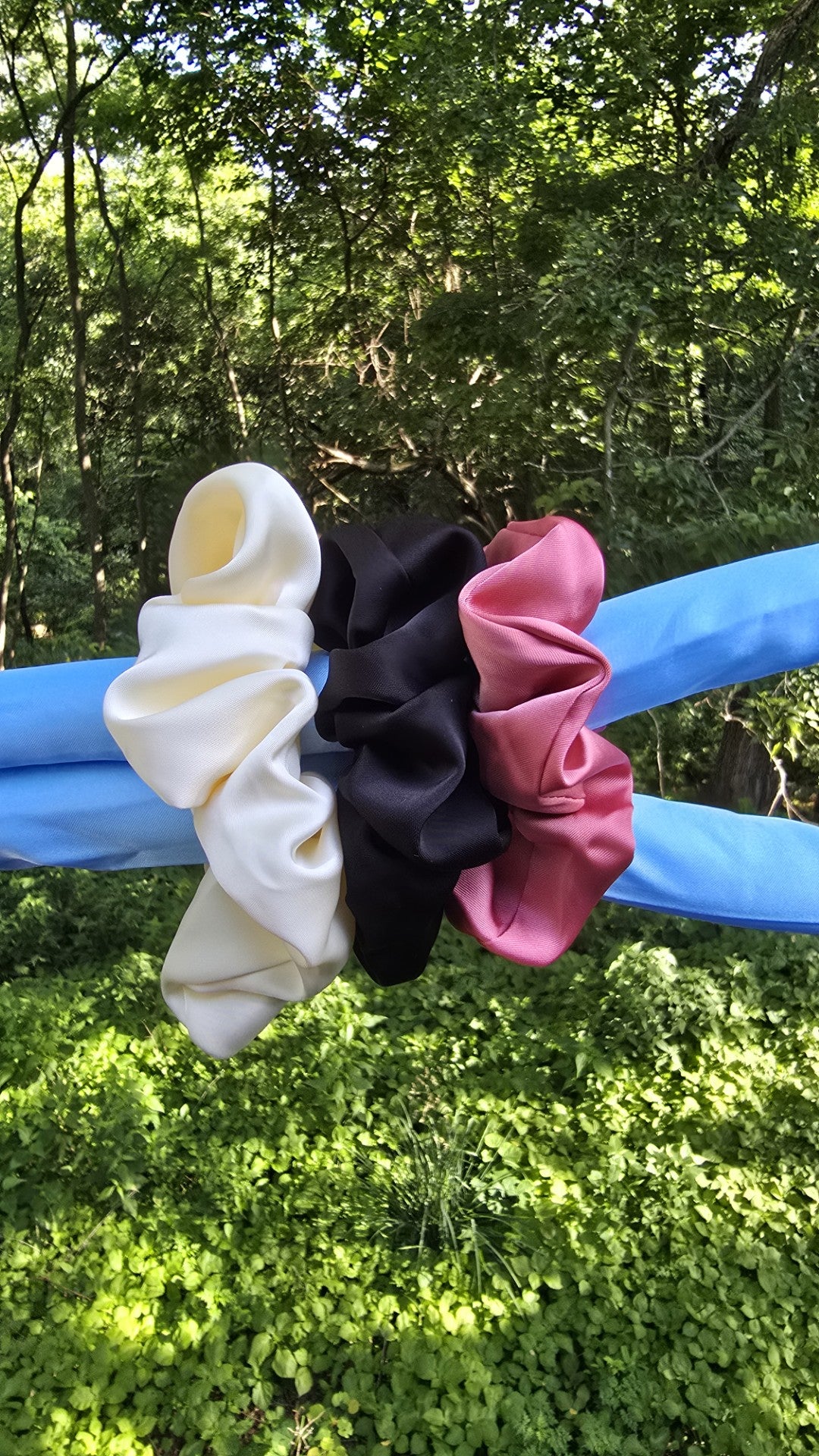 High-Grade Satin-Silk Solid Color Hair Scrunchies