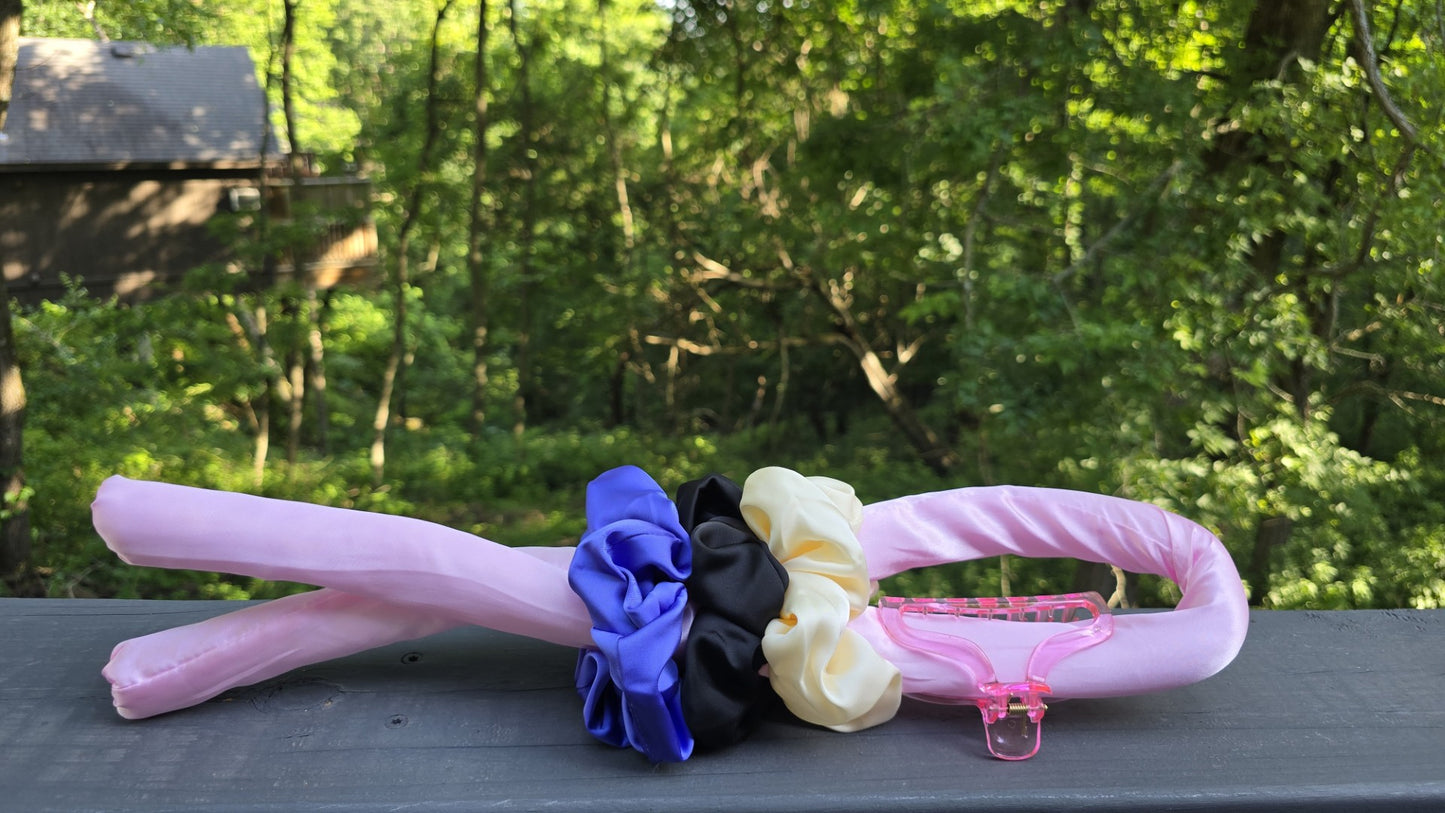 High-Grade Satin-Silk Solid Color Hair Scrunchies