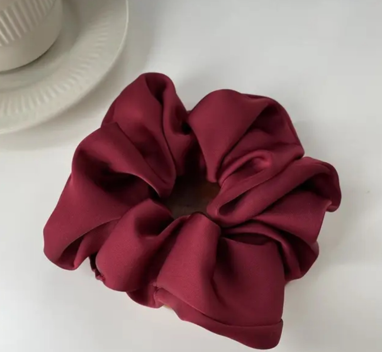High-Grade Satin-Silk Solid Color Hair Scrunchies